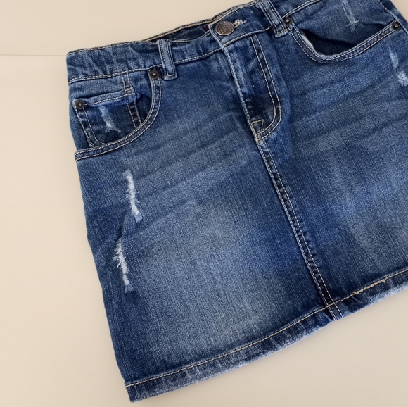 The Childrens Place Distressed Jean Skirt Girls Size 14 - Picture 3 of 15